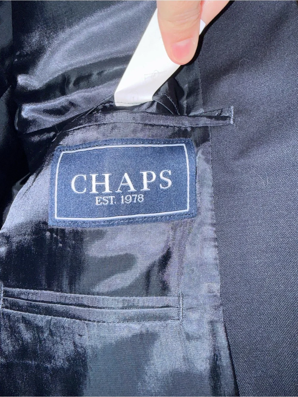 Chaps Navy Sport Coat with Gold Buttons